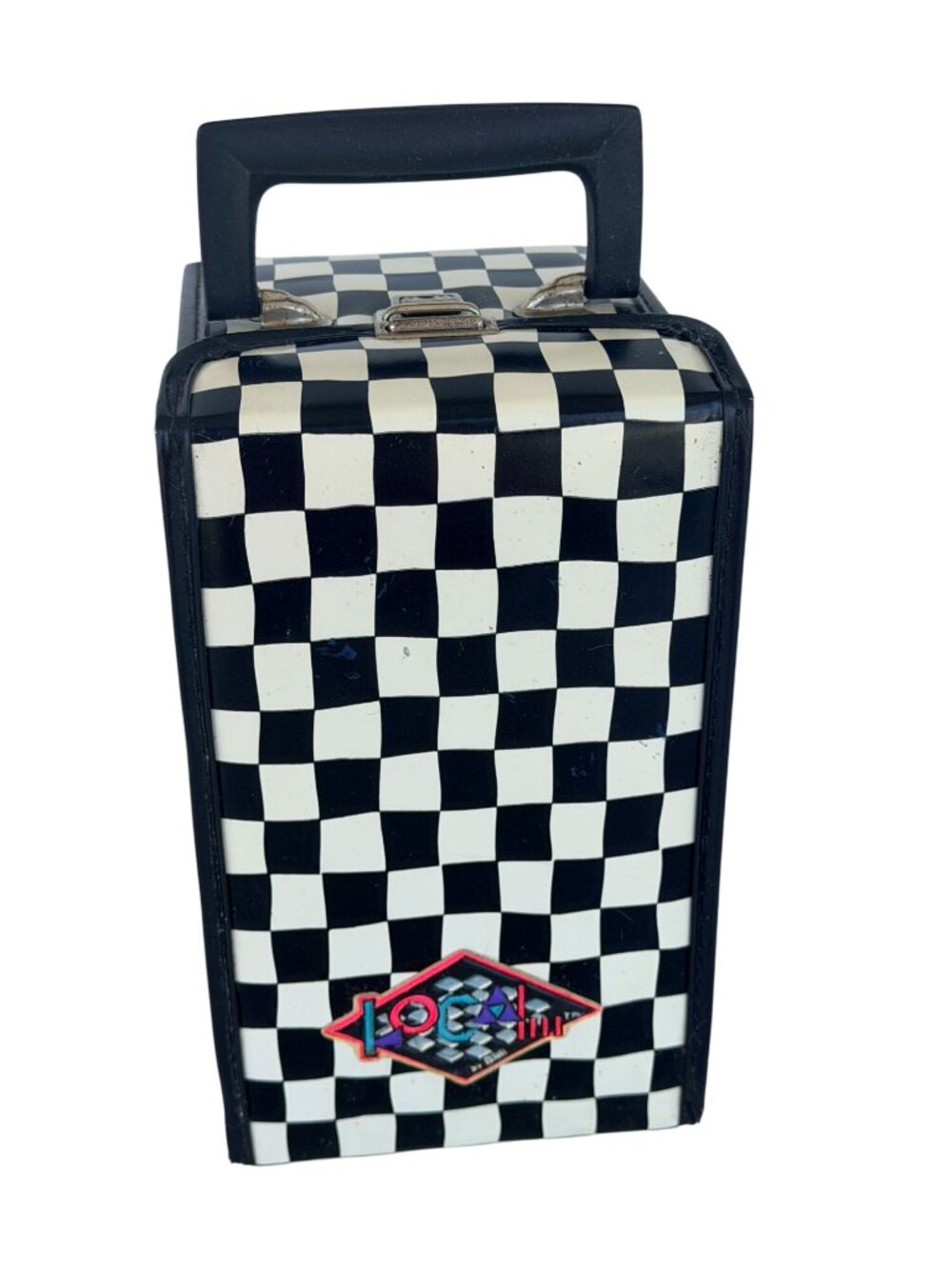 Vintage Checkered 15 CD Case Portable Storage Holder 90s BMI Beaux Merzon LOCAL